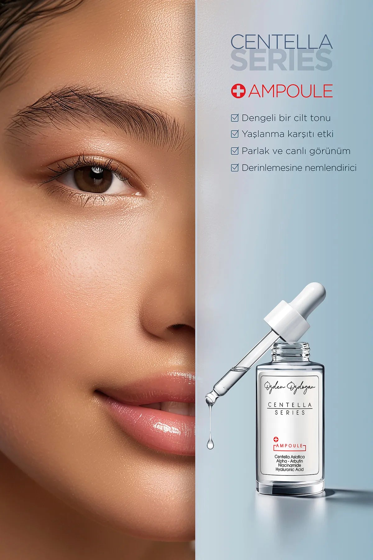 OZDEN OZDOGAN - Profesional Series - Huidverzorgingsserum met Centella Asiatica, Vitamine C & Niacinamide, Herstellende, Verhelderende en Hydraterende Gezichtsserum Voor Stralende en Gezonde Huid - 30 ml Care Complex