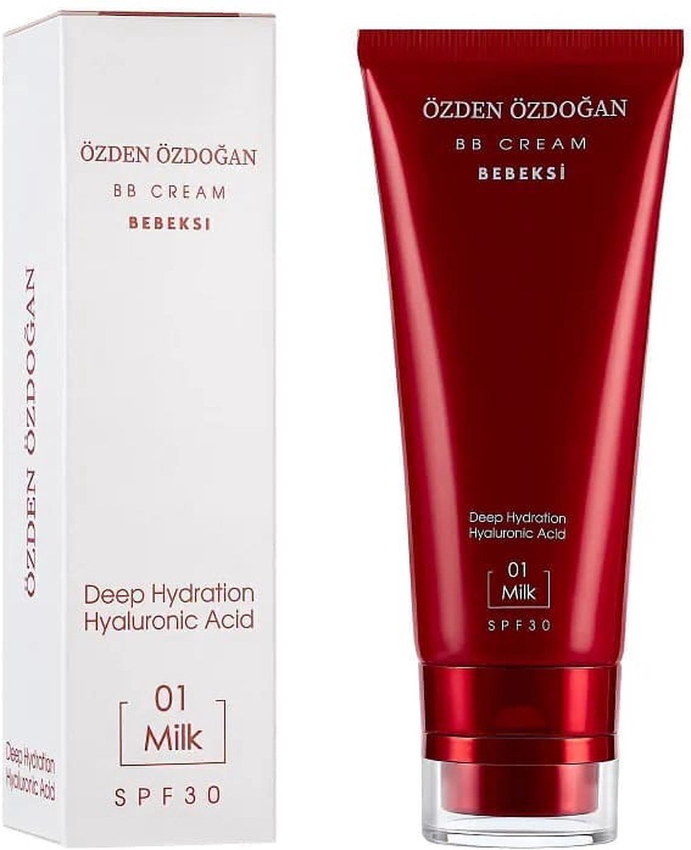 OZDEN OZDOGAN - BB Cream Baby Milk 01 Licht kleur, Diepe Hydratatie met Hyaluronzuur, Voorkomt Vlekvorming dankzij Arbutine , SPF 30 UV- straling - 50ml Care Complex